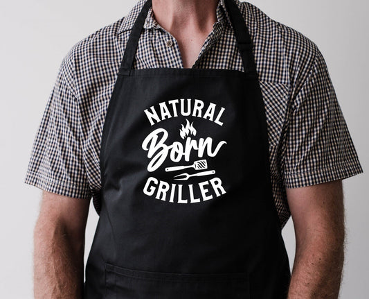 Men's BBQ Apron, Funny BBQ apron, Father's Day apron, BBQ King, Father's Day gift, apron for Dad