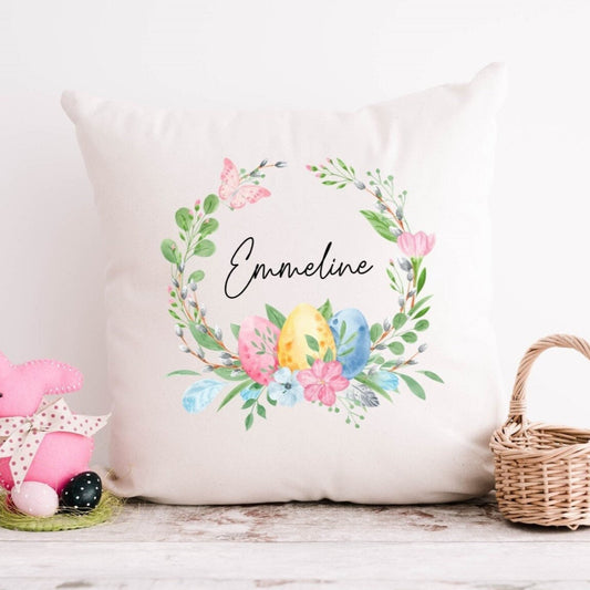 Personalised Easter cushion, Easter present, chocolate alternative, alternative Easter gift