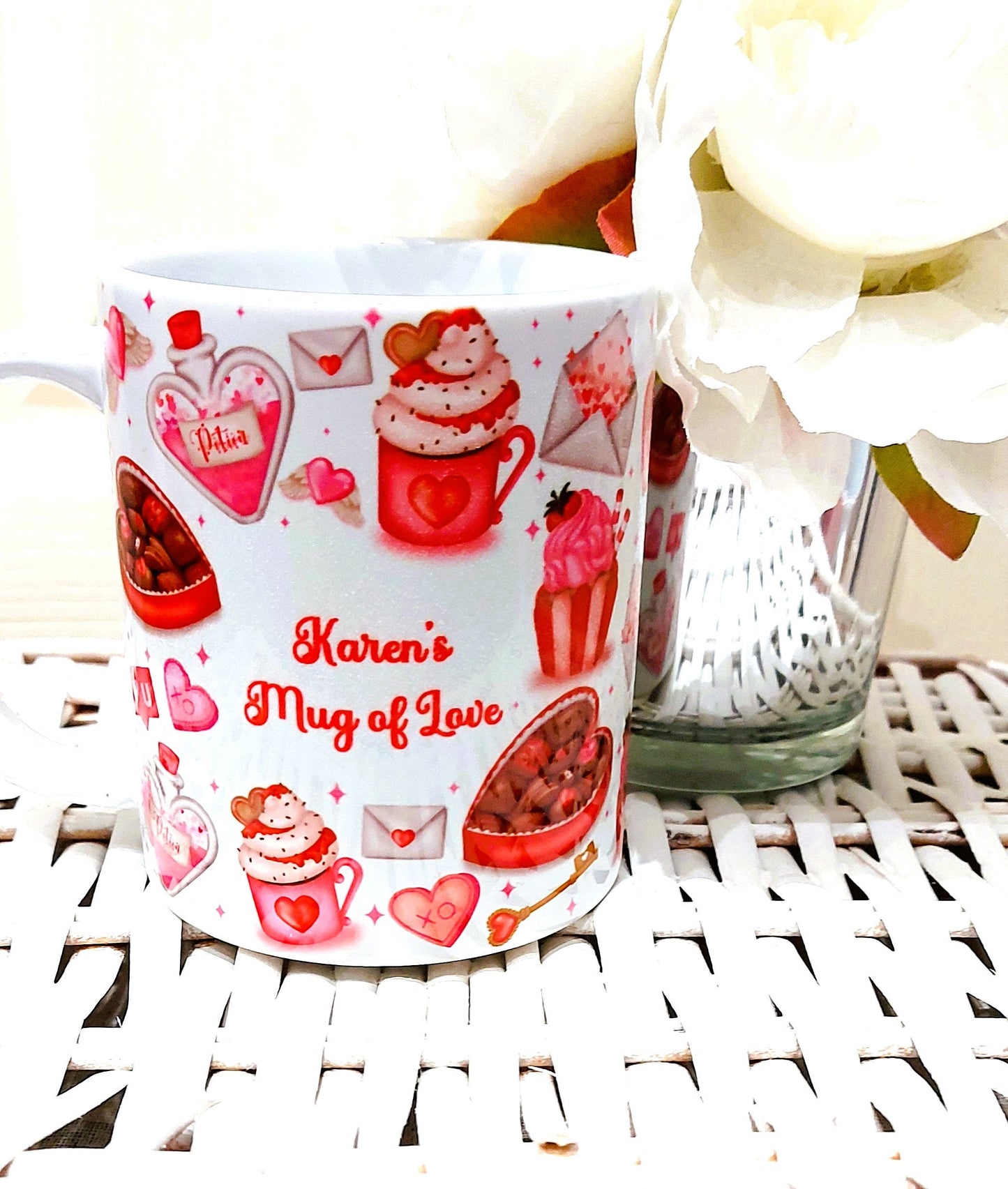 Personalised Valentines mug, personalised Valentines' Day gift, gift for girlfriend