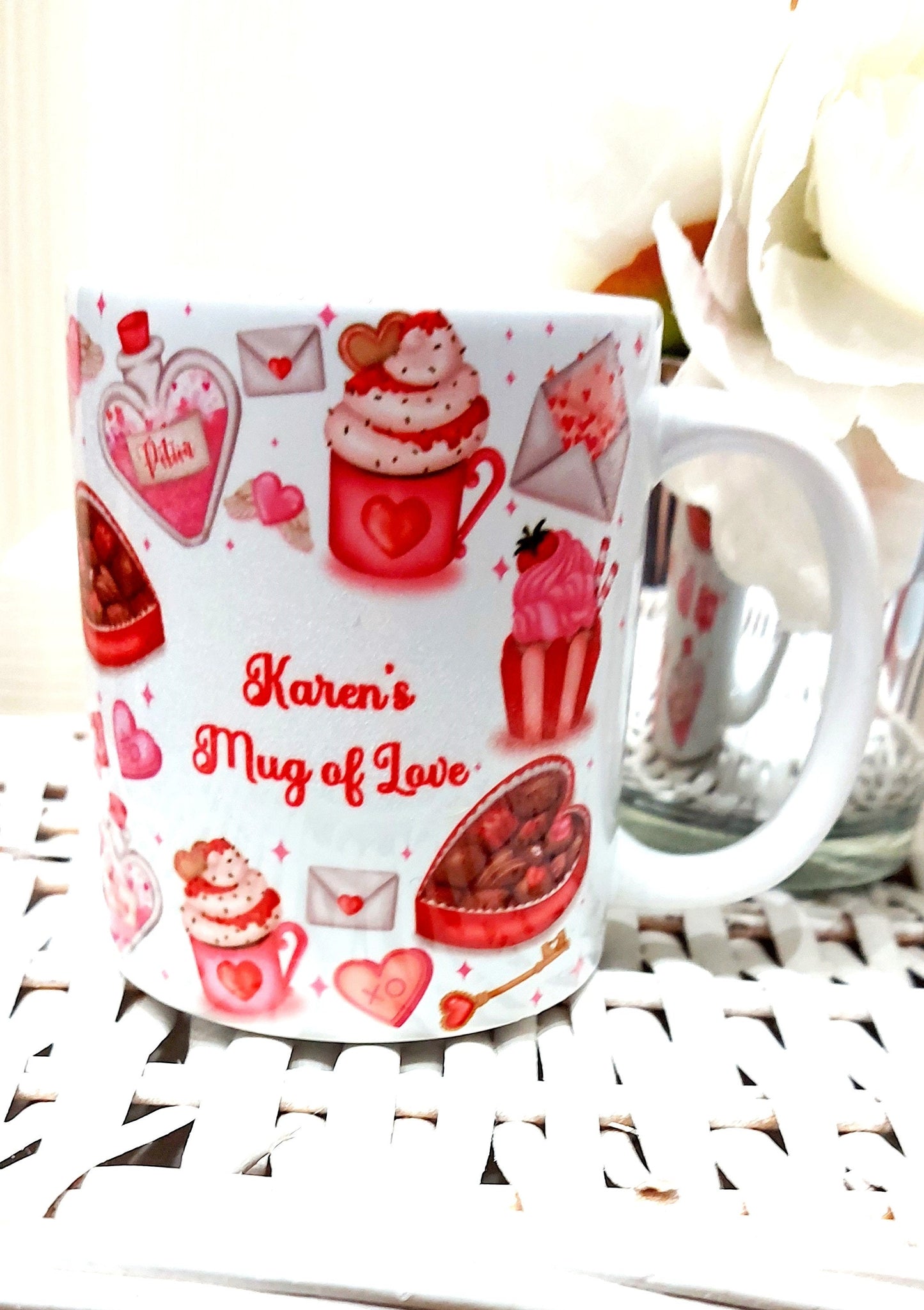 Personalised Valentines mug, personalised Valentines' Day gift, gift for girlfriend