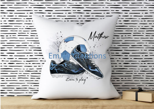 Personalised football Cushion,  gift for him, gift for a teen, football gift, football room decoration, gift for brother