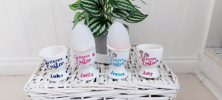 Personalised Easter egg cup, personalised egg cup, Easter gift