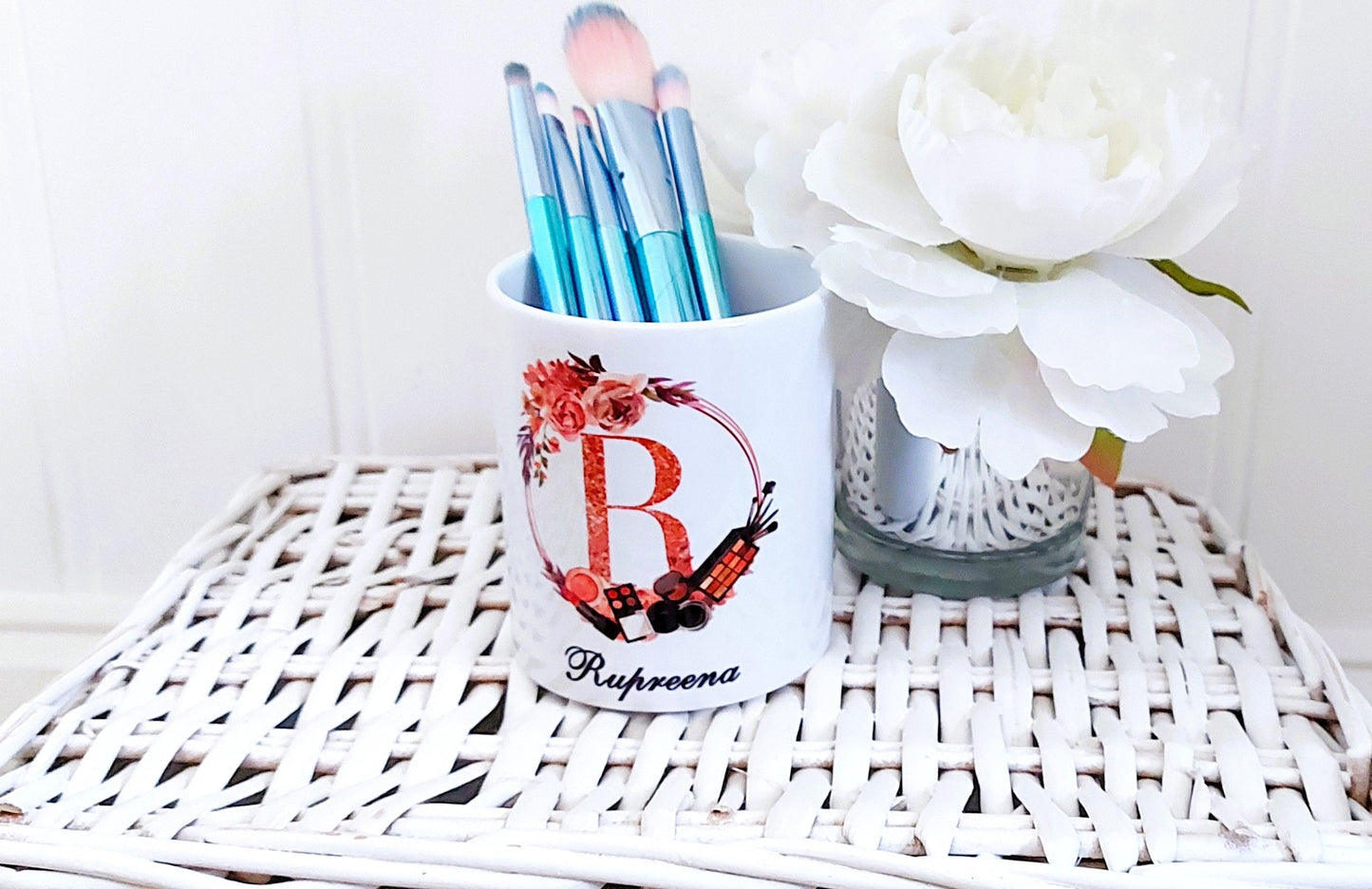 Personalised makeup/cosmetic brush holder, mascara holder, eye pencil storage