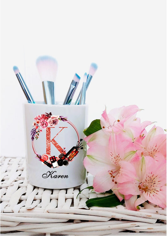 Personalised makeup/cosmetic brush holder, mascara holder, eye pencil storage